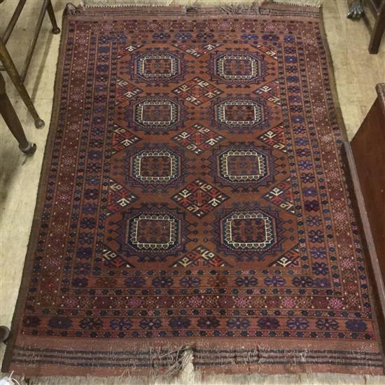 Bokhara red ground rug